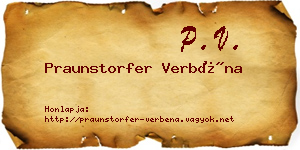 Praunstorfer Verbéna névjegykártya